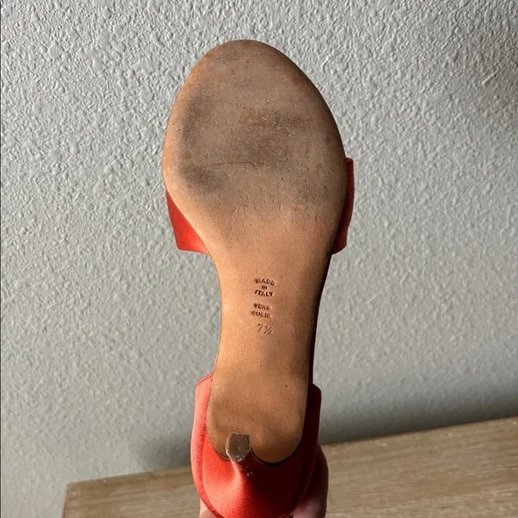 Butter Satin Heels with Gold Shell Accent - Picture 11 of 13